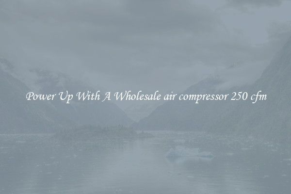 Power Up With A Wholesale air compressor 250 cfm
