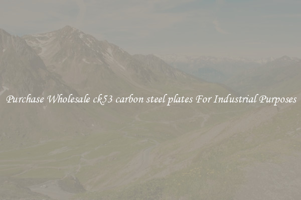 Purchase Wholesale ck53 carbon steel plates For Industrial Purposes