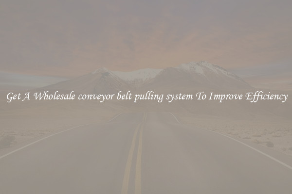 Get A Wholesale conveyor belt pulling system To Improve Efficiency