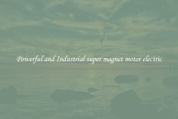 Powerful and Industrial super magnet motor electric
