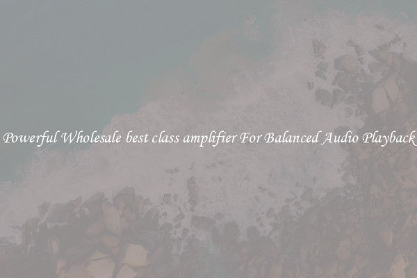 Powerful Wholesale best class amplifier For Balanced Audio Playback