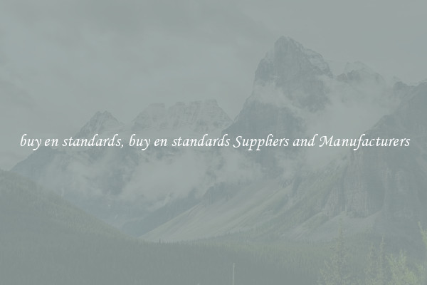 buy en standards, buy en standards Suppliers and Manufacturers