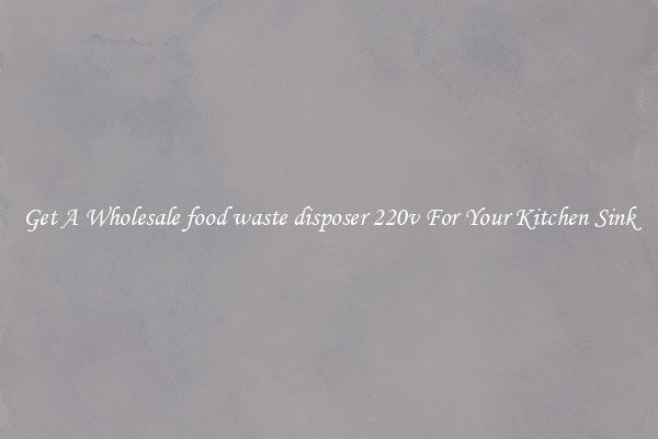 Get A Wholesale food waste disposer 220v For Your Kitchen Sink