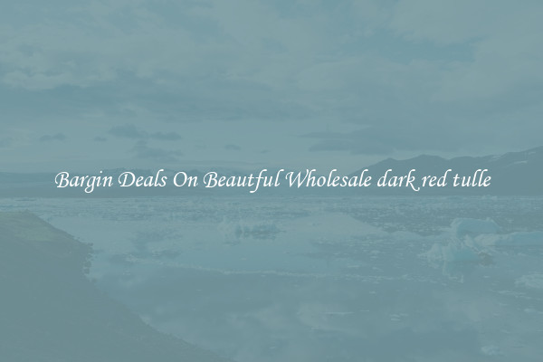 Bargin Deals On Beautful Wholesale dark red tulle